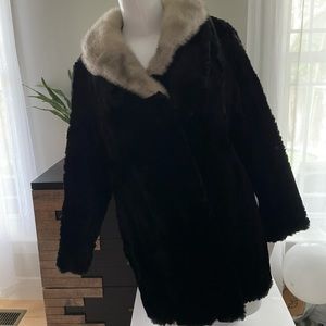 Sawkara lamb and mink fur coat